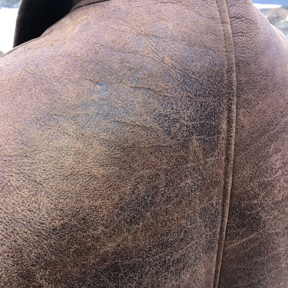 Warm Winter ❄️ leather vest shearling mountain man - Picture 5 of 11